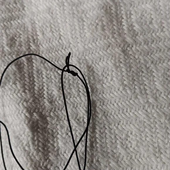 Elegant Black and White C Pendant Necklace - Picture 5 of 5